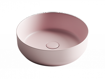 Умывальник чаша накладная круглая (цвет Розовый Матовый) Element 390*390*120мм CN6022MP
