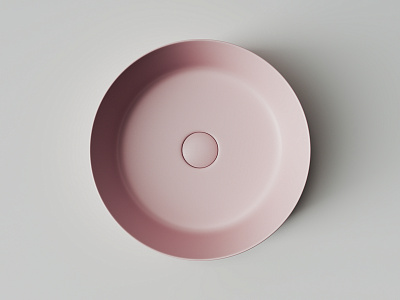 Умывальник чаша накладная круглая (цвет Розовый Матовый) Element 390*390*120мм CN6022MP