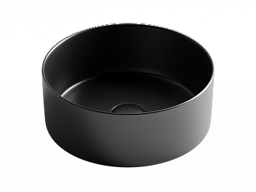 Умывальник чаша накладная круглая (цвет Чёрный Матовый) Element 358*358*137мм CN6032MB