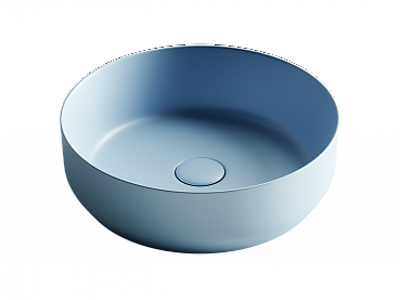 Умывальник чаша накладная круглая (цвет Голубой Матовый) Element 390*390*120мм CN6022ML