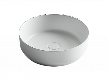 Умывальник чаша накладная круглая (цвет Белый Матовый) Element 390*390*120мм CN6022MW