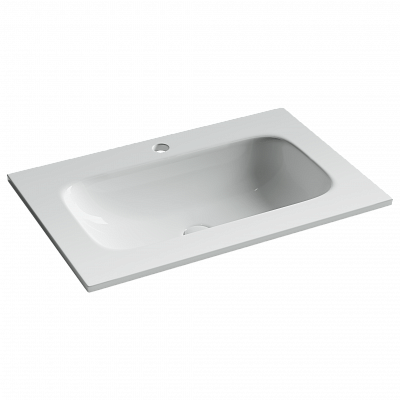 Раковина накладная мебельная CERAMICANOVA Грация (Grace) 710x457x137 с отв. под смеситель, белая CN7031